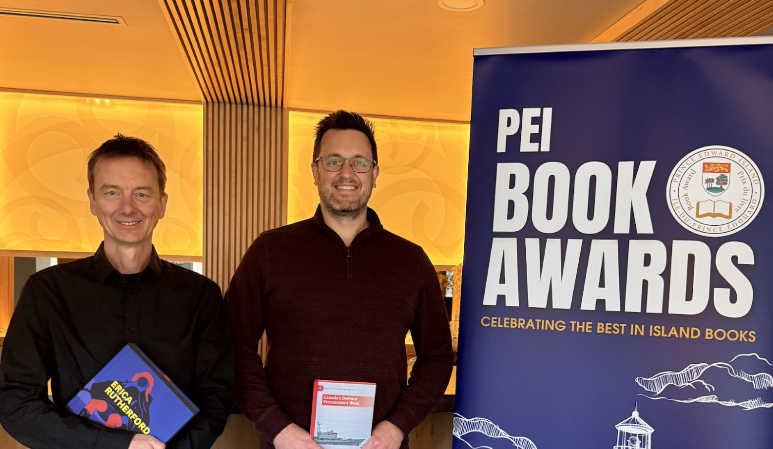 Pan Wendt and Dr. Jeffrey F. Collins at the PEI Book Awards