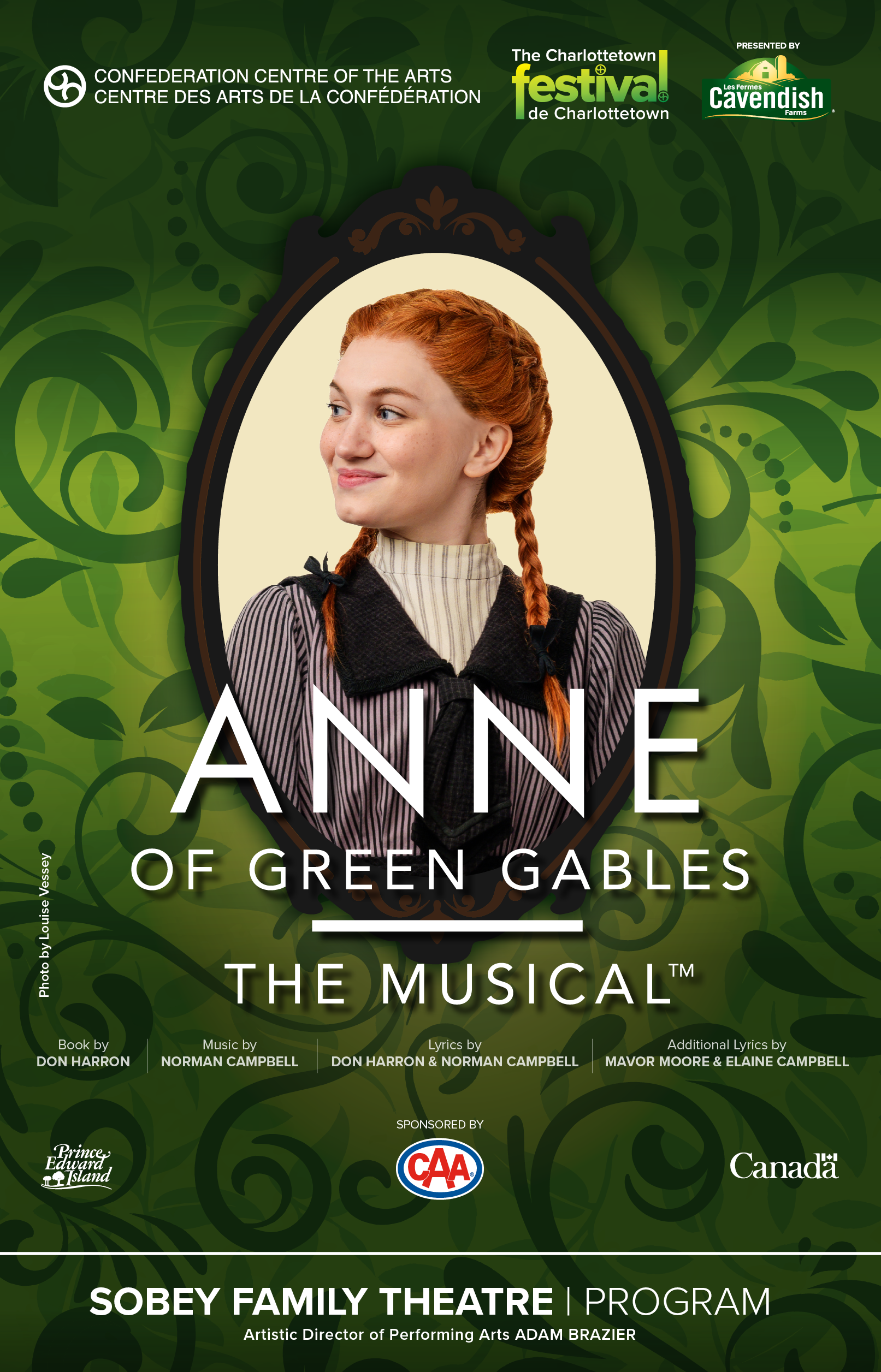 Couverture du programme numérique de la comédie musicale Anne aux pignons verts